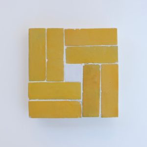Tan-Tan Zellige Mosaic Tile - Citrine, Silk
