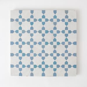 Kenitra Zellige Mosaic Tile - Silk, Glacier